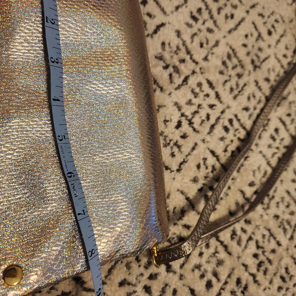 Street Level Crossbody Metallic Handbag Plain or Chain Straps Dress Up or Down